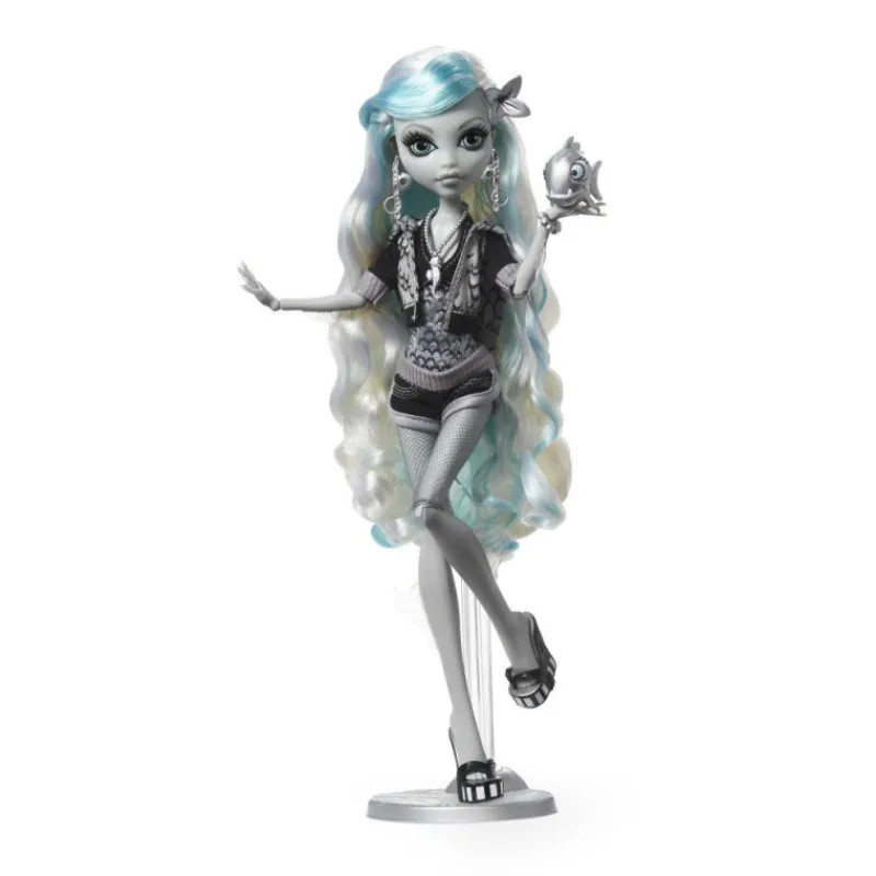 Monster high Muñeca Lagoona Blue en Blanco y Negro con Pósteres> Fan Zone|Muñecas