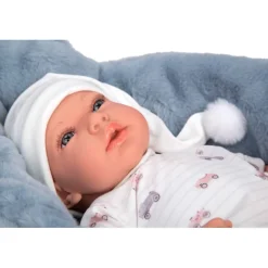 Munecas arias Muñeca Arias Andie Azul con Cuna 40 cm><noscript><img width=