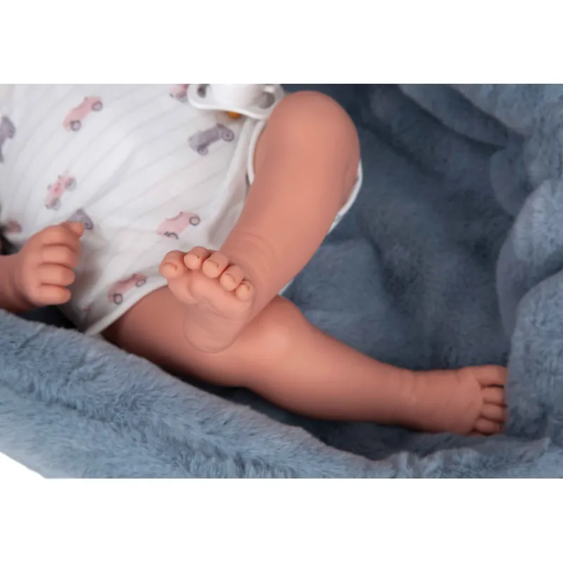 Munecas arias Muñeca Arias Andie Azul con Cuna 40 cm> Muñecas