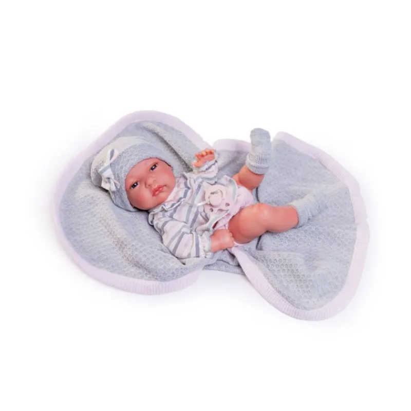 Munecas antonio juan Muñecas Antonio Juan Recién Nacida Baby Toneta con Toquilla de Punto> Muñecas