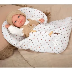Munecas arias Muñecas Arias Elegance Cris Beige con Saco de Dormir><noscript><img width=