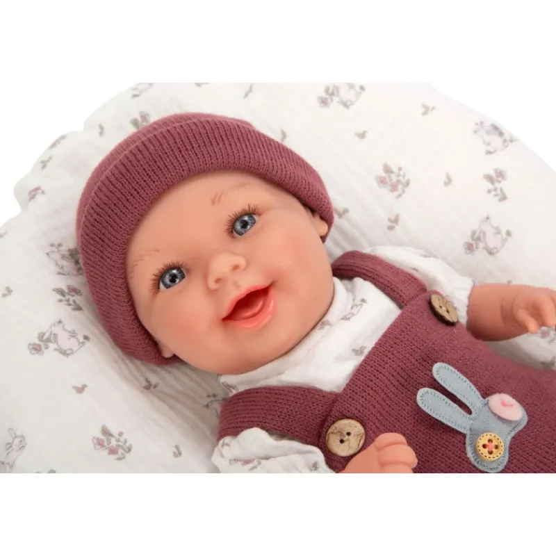 Munecas arias Muñecas Arias Elegance Gadi Granate con Cojín 35 cm> Muñecas
