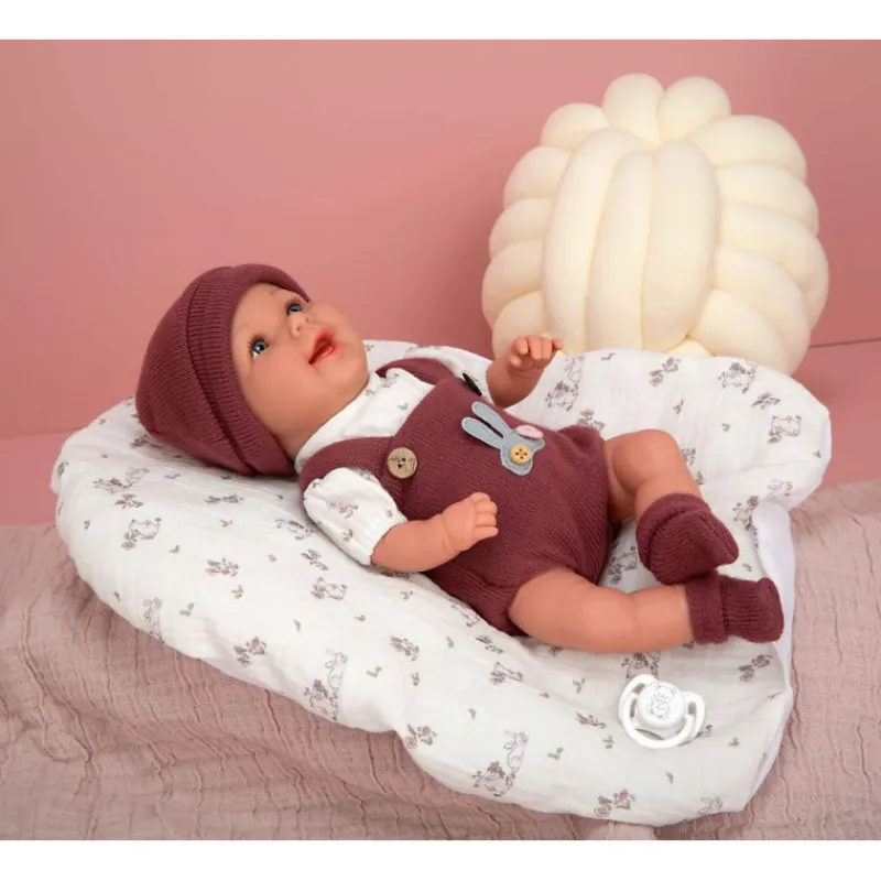 Munecas arias Muñecas Arias Elegance Gadi Granate con Cojín 35 cm> Muñecas