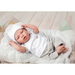 Munecas arias Muñecas Arias Elegance Muñeca Dafne con Cojín Gris 40 cm> Muñecas