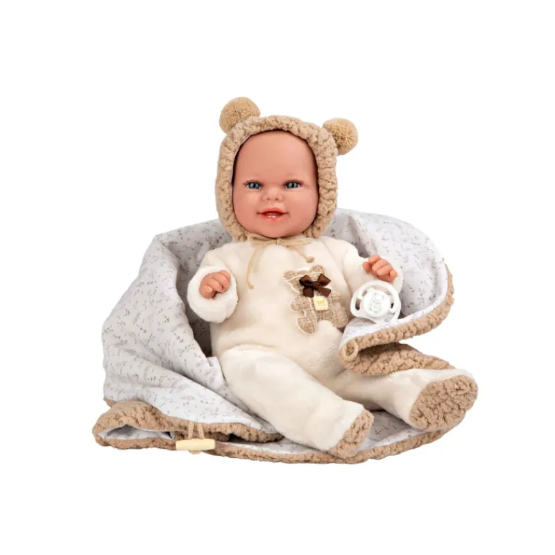 Munecas arias Muñecas Arias Muñeca con Peso Elegance Babyto Marrón Osito con Manta 35 cm> Muñecas