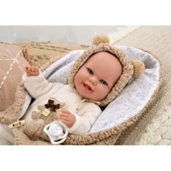 Munecas arias Muñecas Arias Muñeca con Peso Elegance Babyto Marrón Osito con Manta 35 cm><noscript><img width=