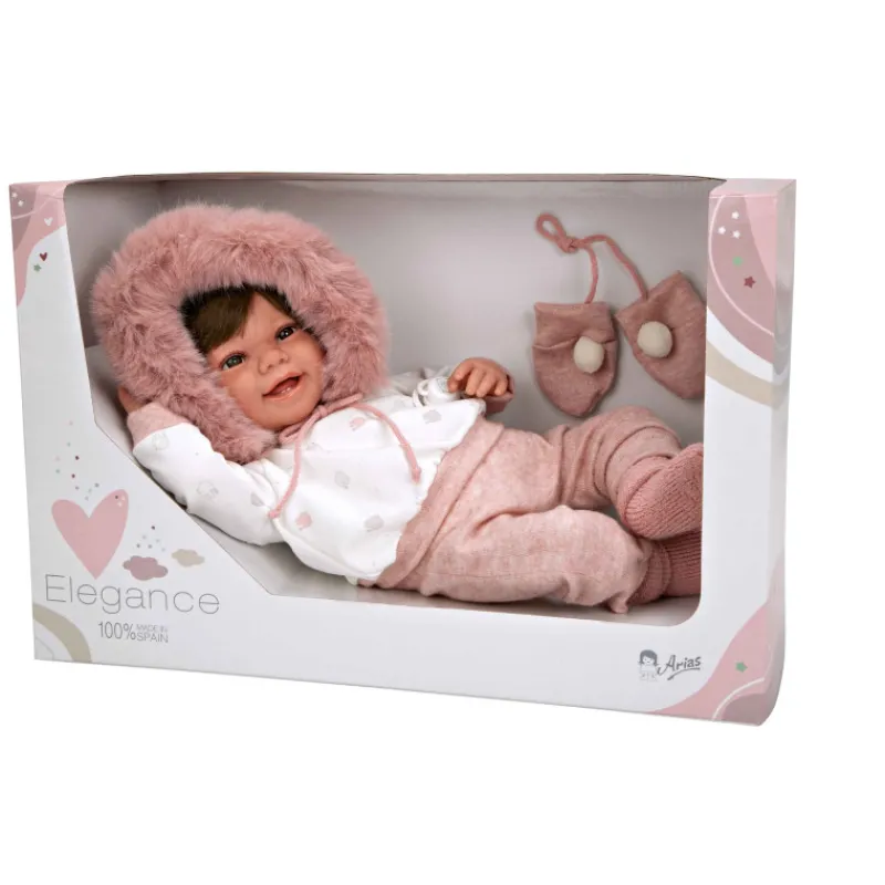 Munecas arias Muñecas Arias Muñeca con Peso Elegance Zoe Rosa con Manoplas> Muñecas