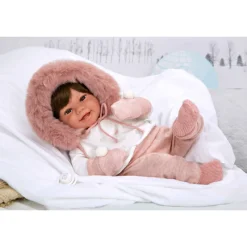 Munecas arias Muñecas Arias Muñeca con Peso Elegance Zoe Rosa con Manoplas><noscript><img width=