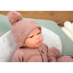 Munecas arias Mueñcas Arias Reborn Elba Rosa con Saco de Dormir 40 cm><noscript><img width=