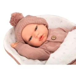 Munecas arias Mueñcas Arias Reborn Elba Rosa con Saco de Dormir 40 cm><noscript><img width=