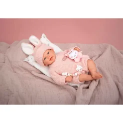 Munecas arias Mueñcas Arias Reborn Lucía con Cojín y Peluche 45 cm><noscript><img width=