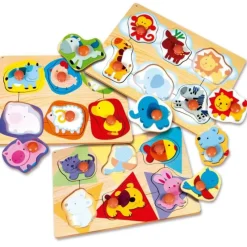 Nenittos Cajón 3 Puzzles de Madera> Juguetes Educativos|Primera Infancia