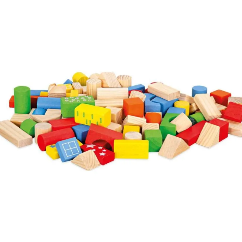 Nenittos Cubo Bloques de Madera 100 Piezas> Construcción|Juguetes Educativos