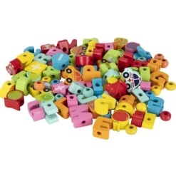 Nenittos Enlazar Cuentas de Madera 100 Piezas><noscript><img width=