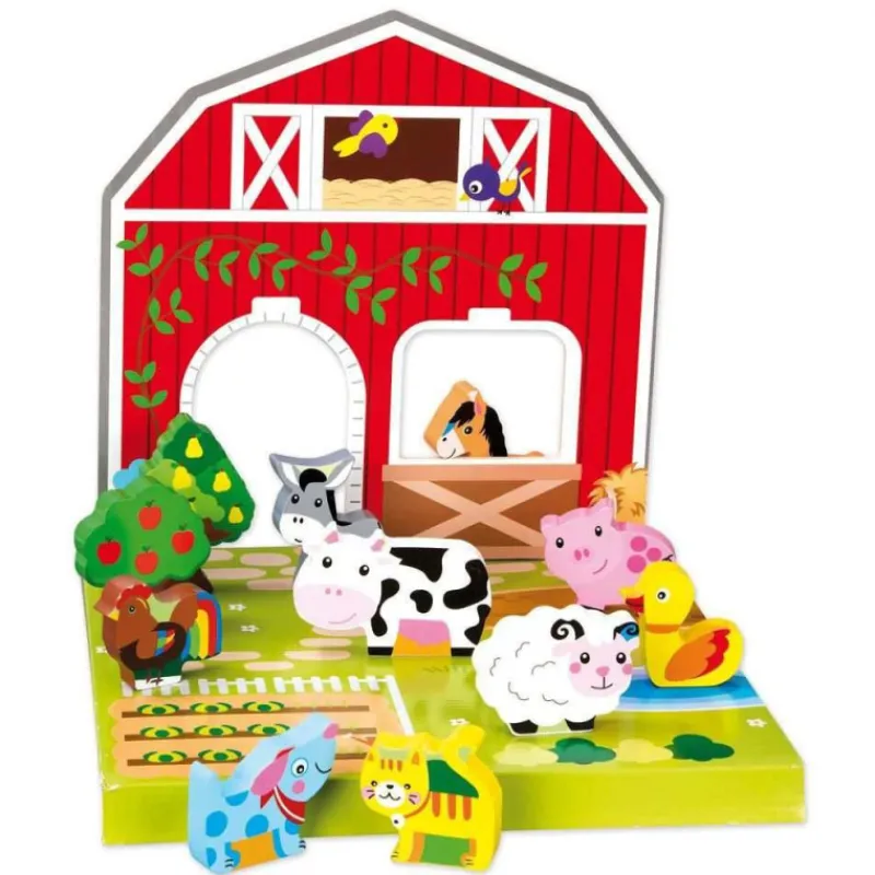 Nenittos Granja de Madera con Animalitos> Juguetes Educativos|Primera Infancia