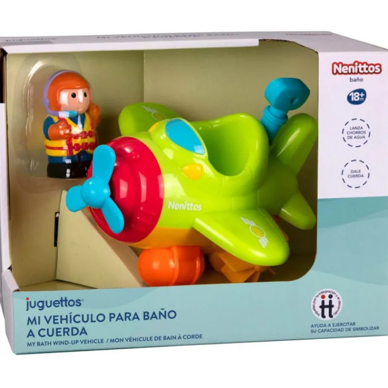Nenittos Mi Avión para Baño a Cuerda> Primera Infancia|Exclusivo Juguettos