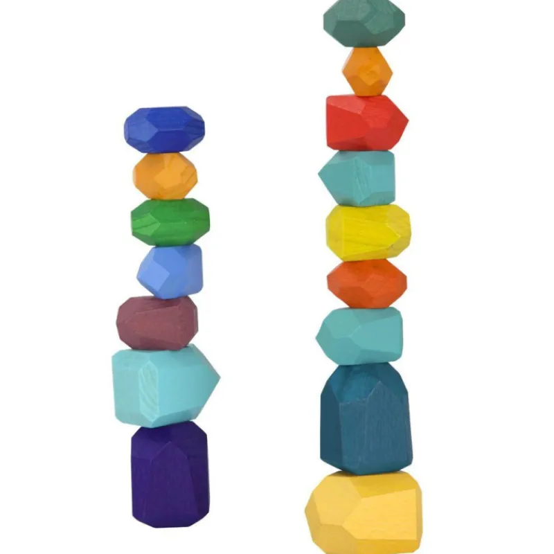 Nenittos Piedras de Madera Apilables 16 Piezas> Juguetes Educativos|Primera Infancia