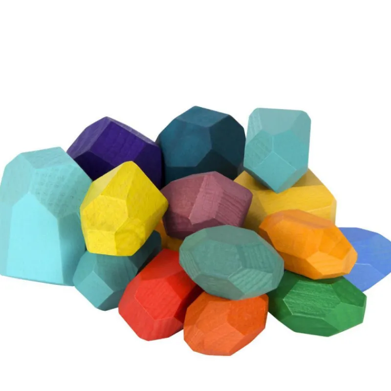 Nenittos Piedras de Madera Apilables 16 Piezas> Juguetes Educativos|Primera Infancia