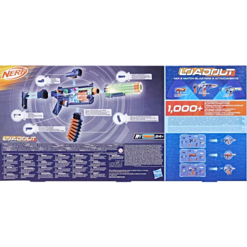 Nerf Loadout Cyberlight Ghost Personaliza tu Lanzador Supremo> Juguetes Deportivos