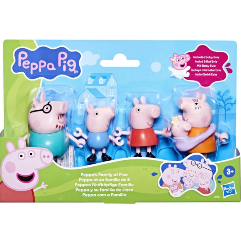 Peppa pig Pack 5 Figuras Peppa y su Familia de 5> Figuras Acción
