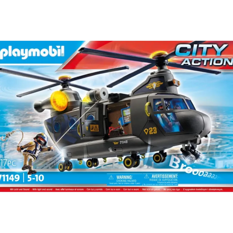 Playmobil City Action Fuerza Especiales Helicóptero Banana - 71149> Vehículos Y Pistas