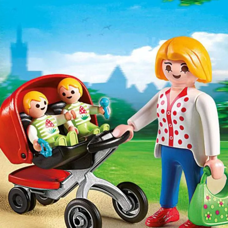 Playmobil City Life Mamá con Carrito de Gemelos - 5573> Figuras Acción