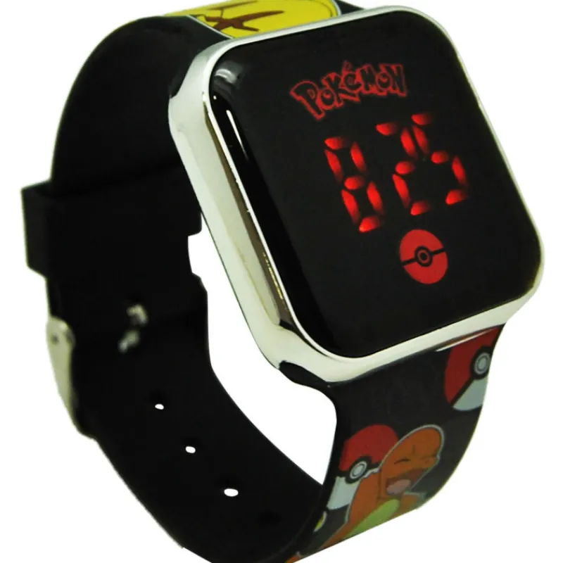 Pokemon Pokémon Reloj Digital Led Negro Charmander> Juguetes Electrónicos
