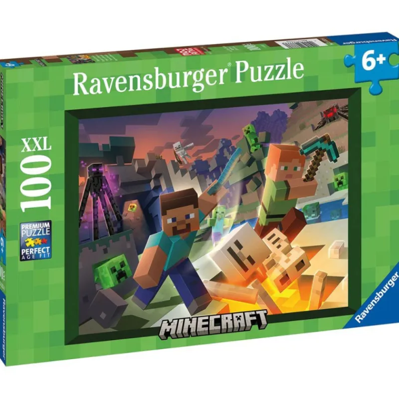 Minecraft Ravensburger Puzzle 100 Piezas XXL> Puzzles