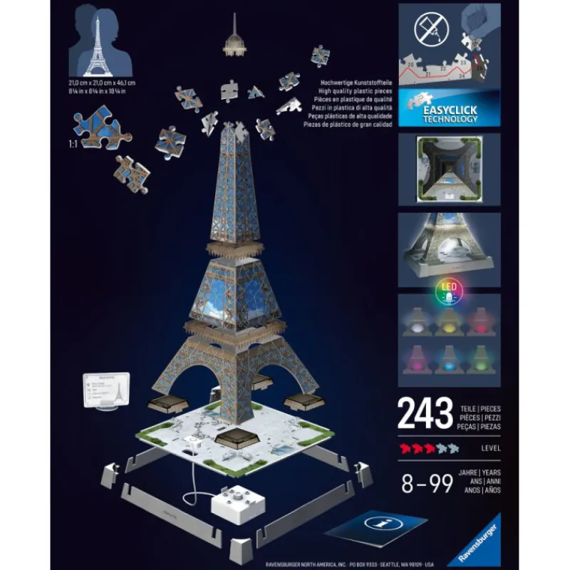 Otras marcas Ravensburger Puzzle 3D Monumentos Icónicos Torre Eiffel> Puzzles
