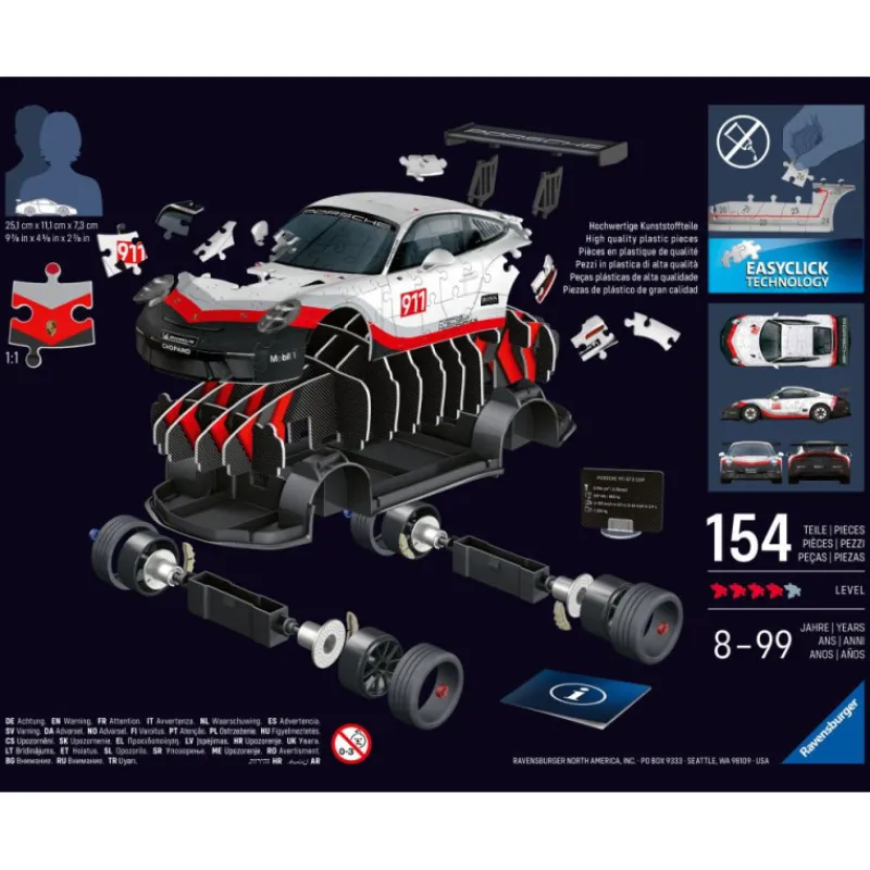 Otras marcas Ravensburger Puzzle 3D Porsche 911 GT3 Cup> Puzzles