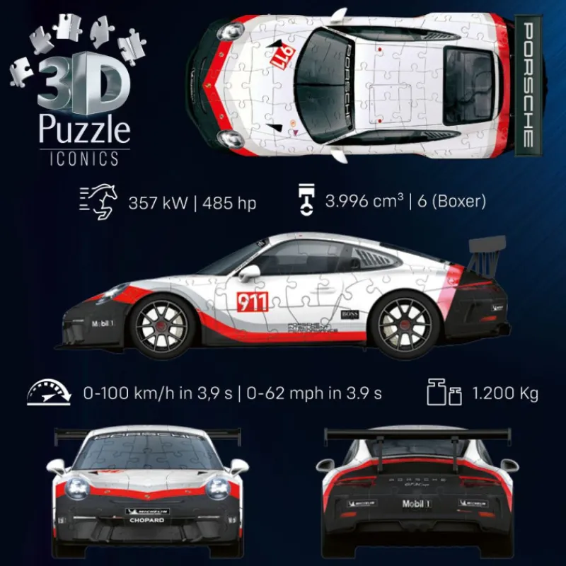 Otras marcas Ravensburger Puzzle 3D Porsche 911 GT3 Cup> Puzzles