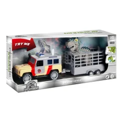 Otras marcas Remolque con Dinosaurio Jeep 1:20> Figuras Acción|Vehículos Y Pistas