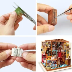 Otras marcas Robotime Biblioteca de Sam Maqueta><noscript><img width=