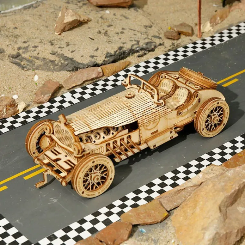Otras marcas Robotime Coche de Carreras Maqueta de Madera> Construcción|Fan Zone