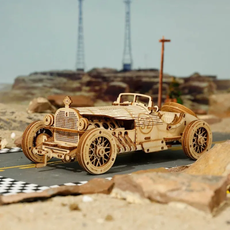 Otras marcas Robotime Coche de Carreras Maqueta de Madera> Construcción|Fan Zone