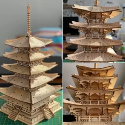 Robotime Five Storied Pagoda Maqueta de Madera> Construcción|Fan Zone