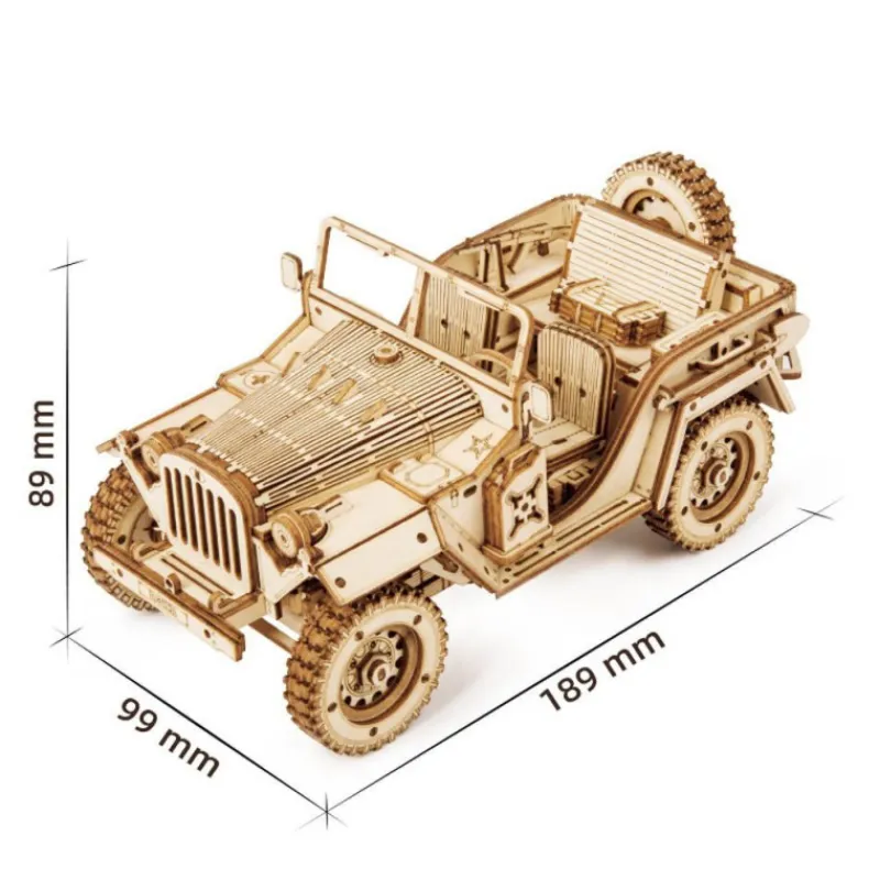 Otras marcas Robotime Jeep del Ejército Maqueta de Madera> Construcción|Fan Zone