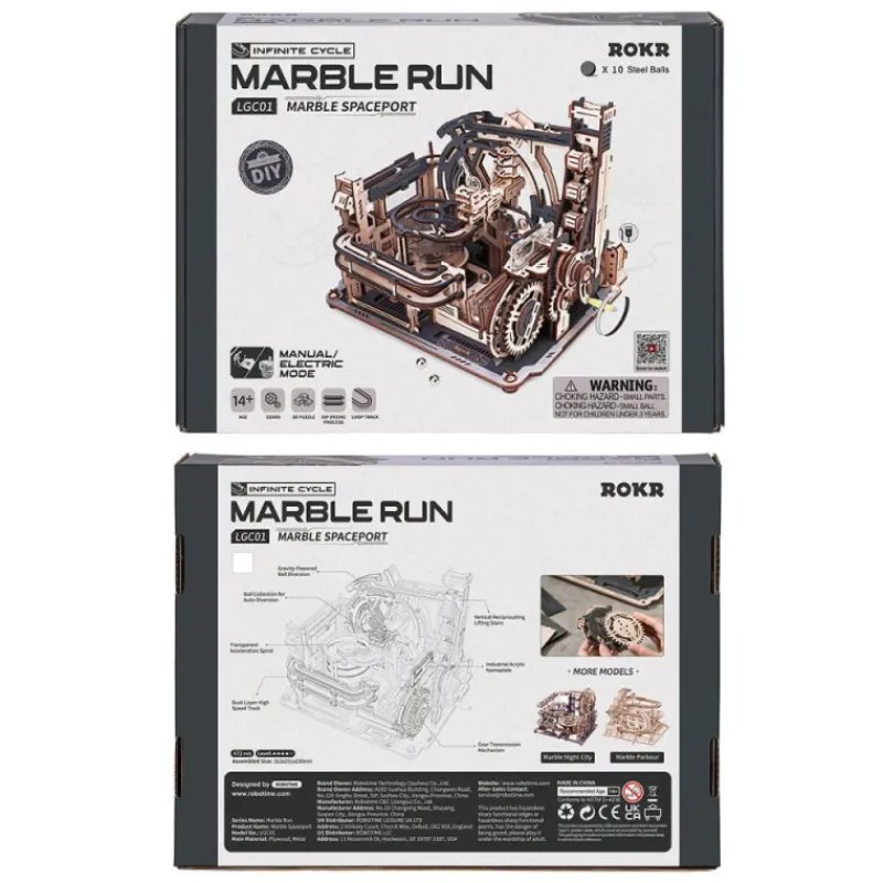 Robotime Marble Spaceport Laberinto de Canicas Maqueta de Madera> Construcción|Fan Zone