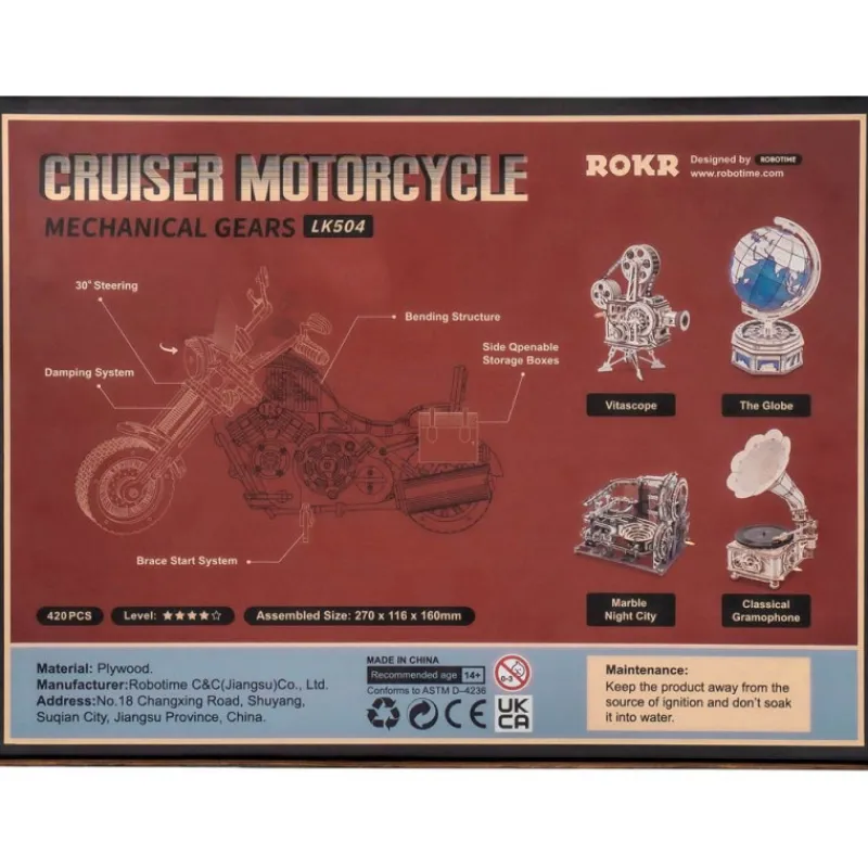 Otras marcas Robotime Motocicleta Maqueta de Madera> Construcción|Fan Zone