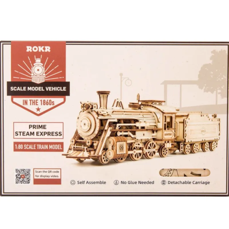 Otras marcas Robotime Prime Tren de Vapor Maqueta de Madera> Construcción|Fan Zone