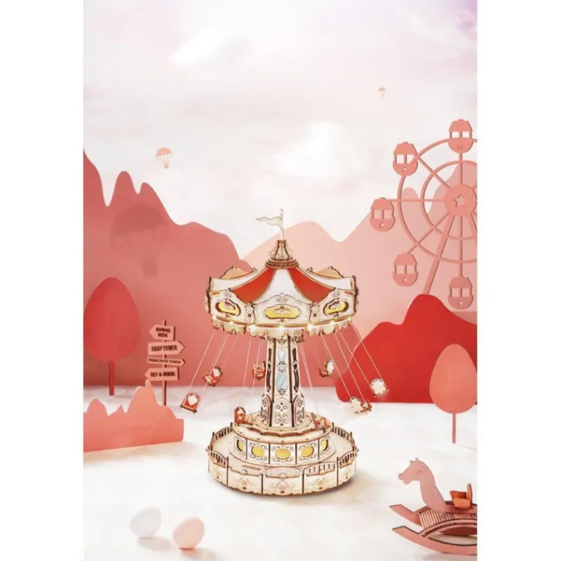 Otras marcas Robotime Swing Ride Maqueta de Madera> Construcción|Fan Zone