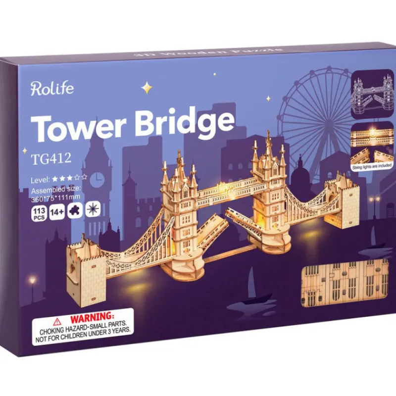Otras marcas Robotime Tower Bridge Maqueta de Madera> Construcción|Fan Zone
