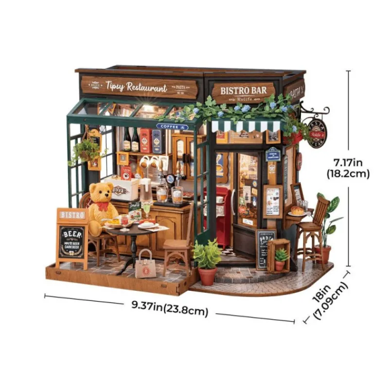 Rolife Tipsy Restaurant Maqueta de Madera> Construcción|Fan Zone