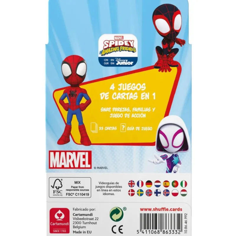 Spidey and his amazing friends Shuffle 4 Juegos de Cartas en 1> Juegos De Mesa