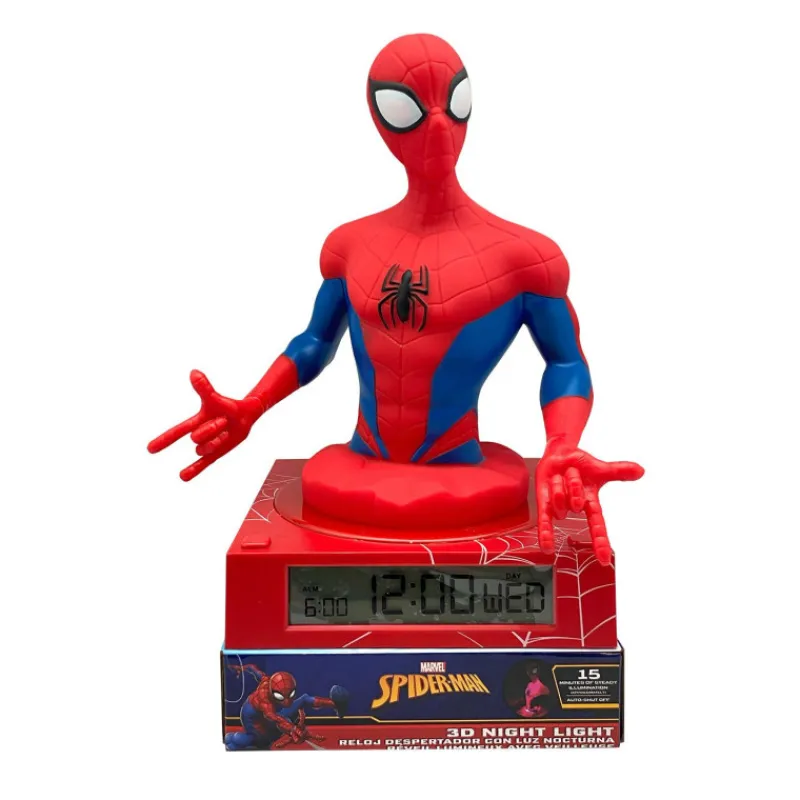Spider-man Lámpara 3D con Despertador y Fecha> Imitación