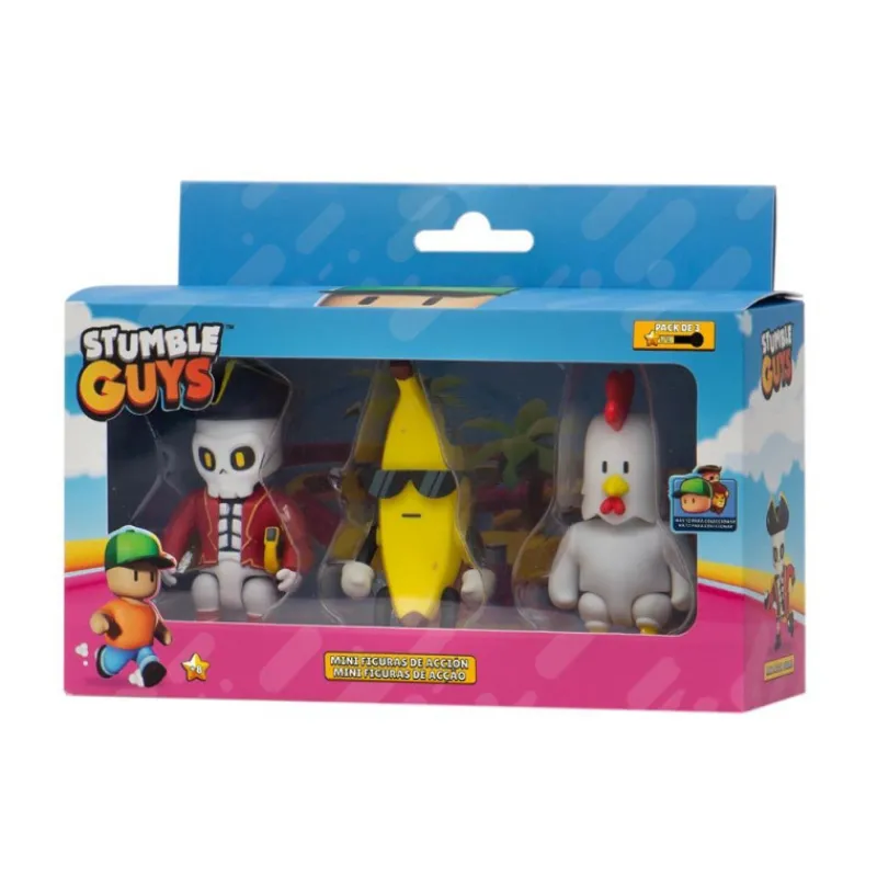 Otras marcas Stumble Guys Pack 3 Figuras Acción Varios Modelos> Fan Zone|Figuras Acción