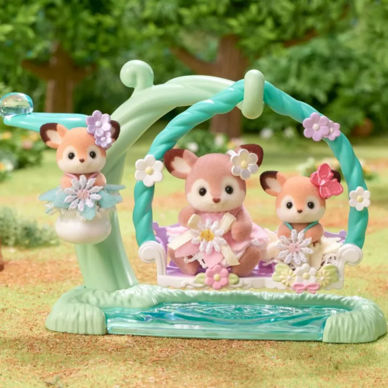 Sylvanian families Bebé Ciervo Columpio Floral> Figuras Acción