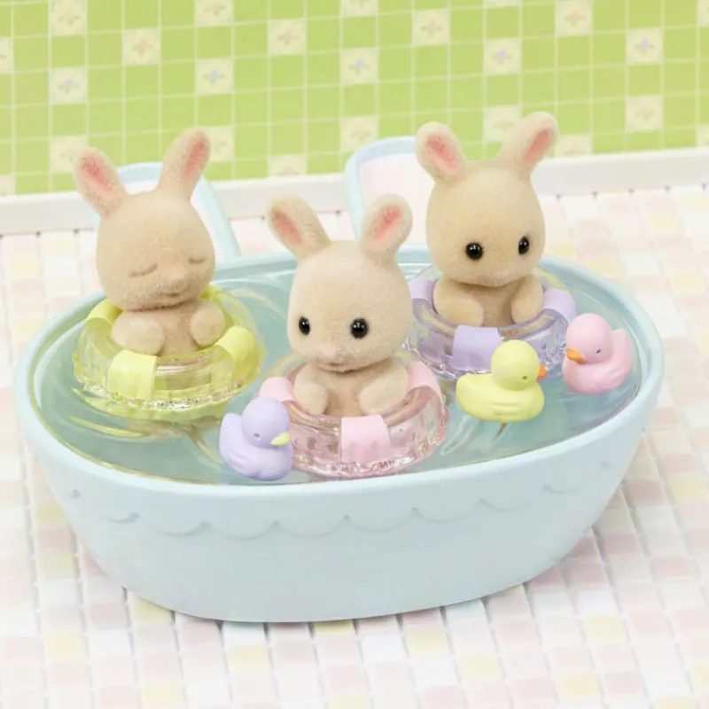 Sylvanian families La Hora Del Baño De Los Trillizos> Figuras Acción