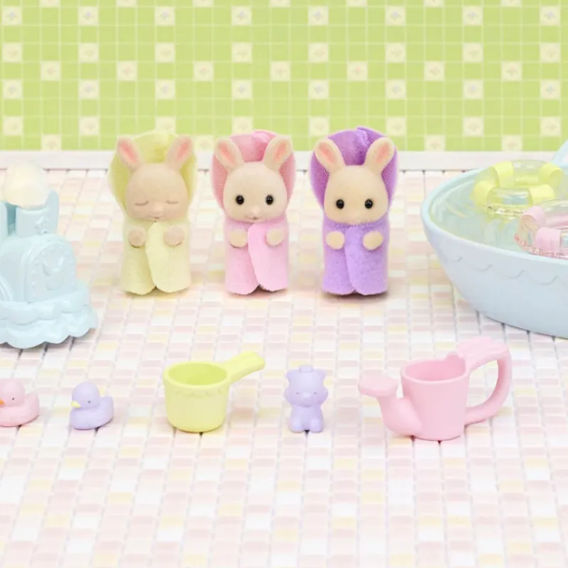 Sylvanian families La Hora Del Baño De Los Trillizos> Figuras Acción