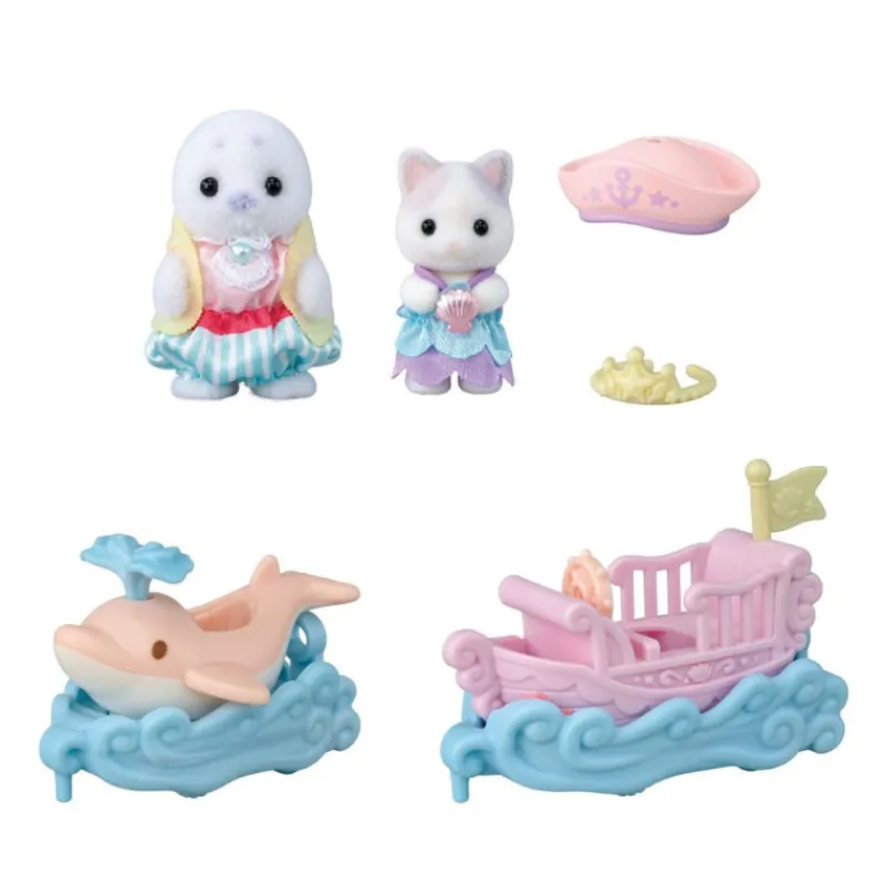 Sylvanian families Puffy Foca y Cara Latte Surcan las Olas> Figuras Acción